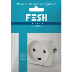 FESH SWITCH Curveline stikudtag 1,0 m/jord hvid