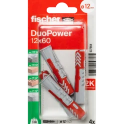Fischer DuoPower universaldybel 12x60 mm 4 stk