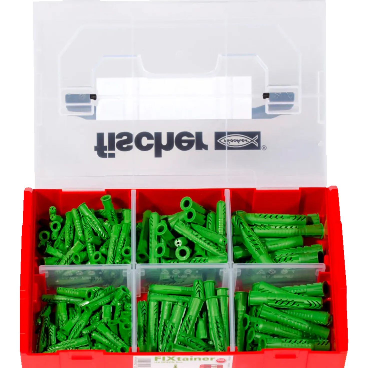 Fischer Fixtainer UX Green sortimentskasse 210 dele