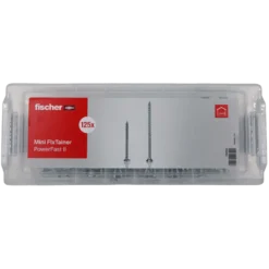 Fischer MiniFixTainer PowerFast II elforzinkede skruer 125 stk