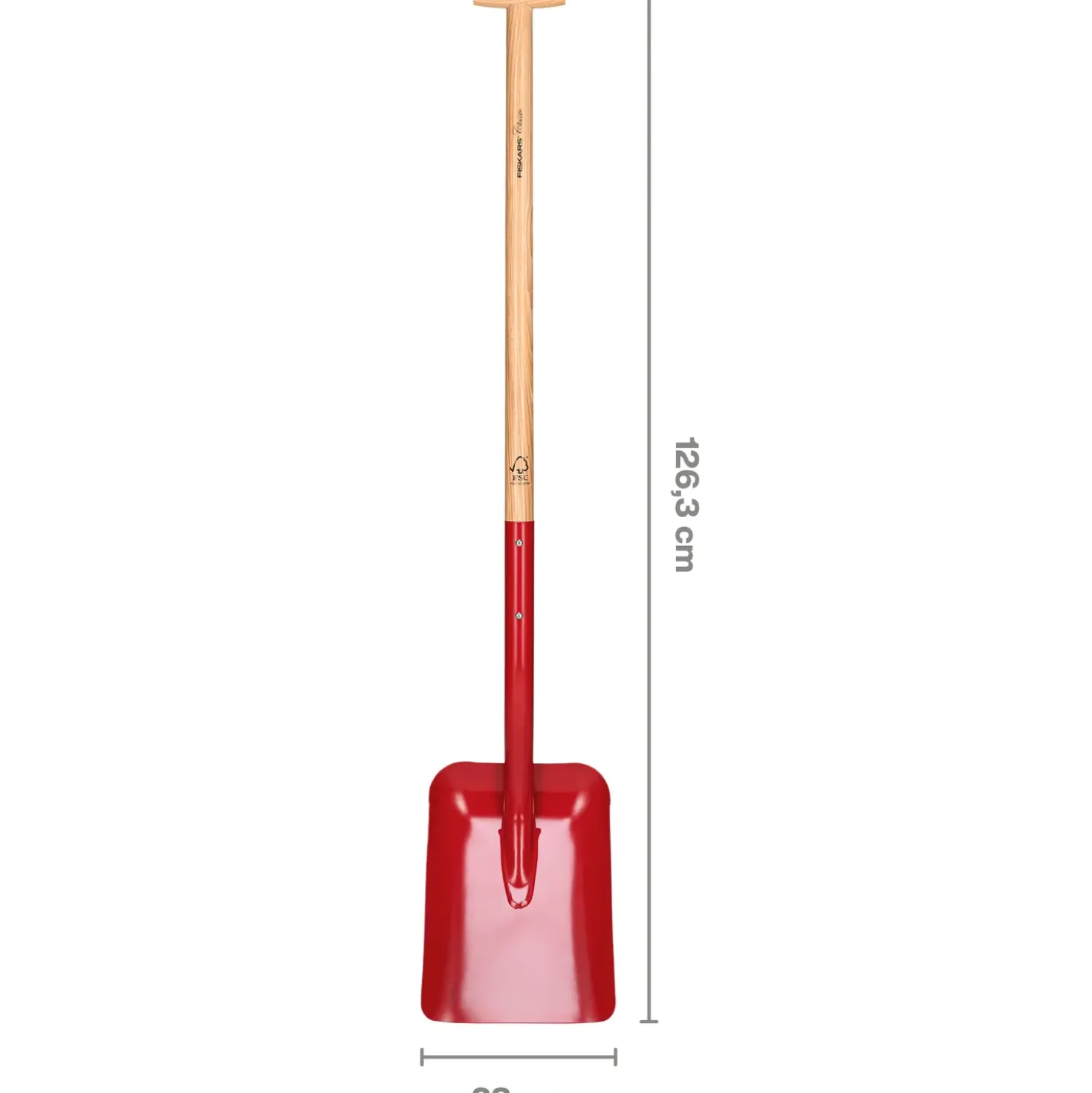 Fiskars skovl lakeret