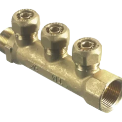 Fordelerrør til PEX gulvvarmeslange 3/4" 3x20 mm.