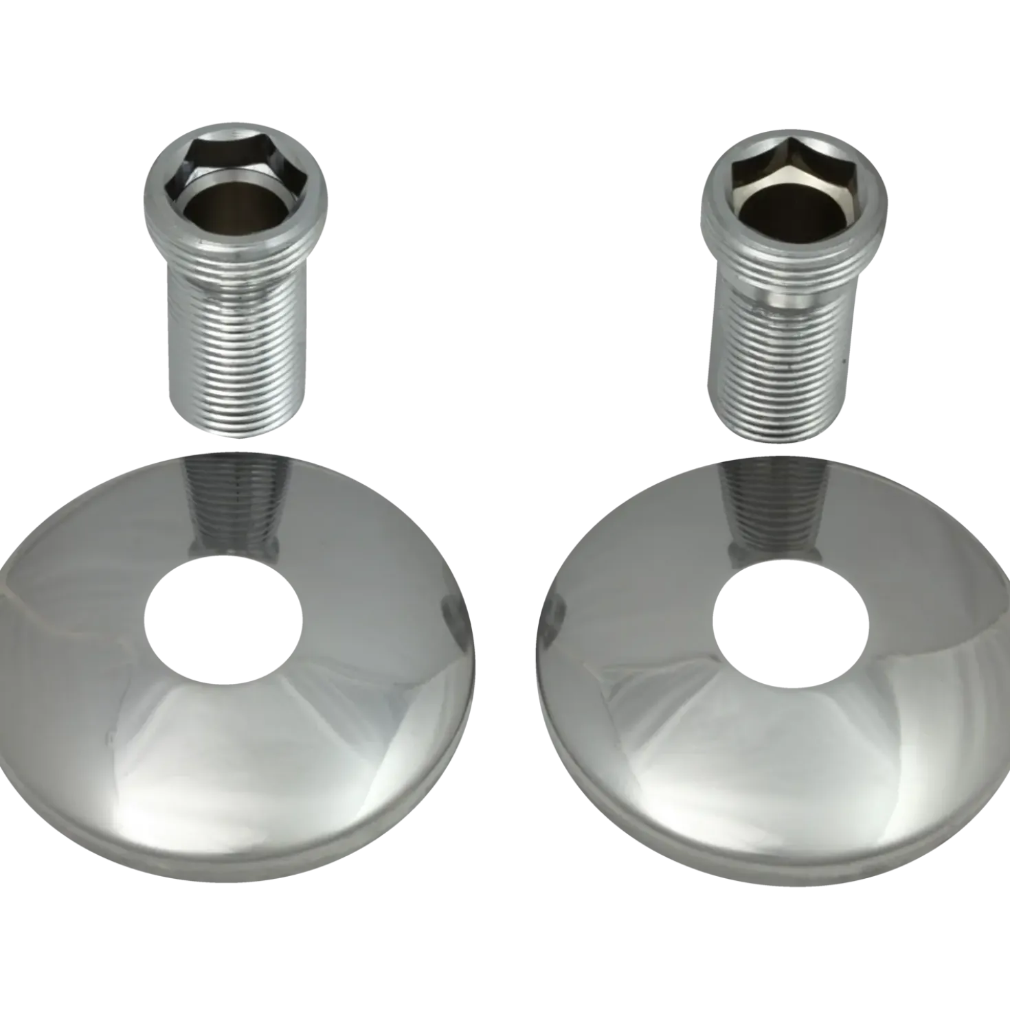 Forskruningsæt lige m/roset 3/4"x1/2" forkromet