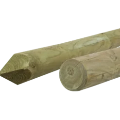 Frøslev palisade/hegnspæl Ø10x300 cm i trykimp. fyrretræ NTR KL. A, faset begge ender