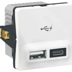 Fuga Kombi 2xUSB lader 2,4A hvid