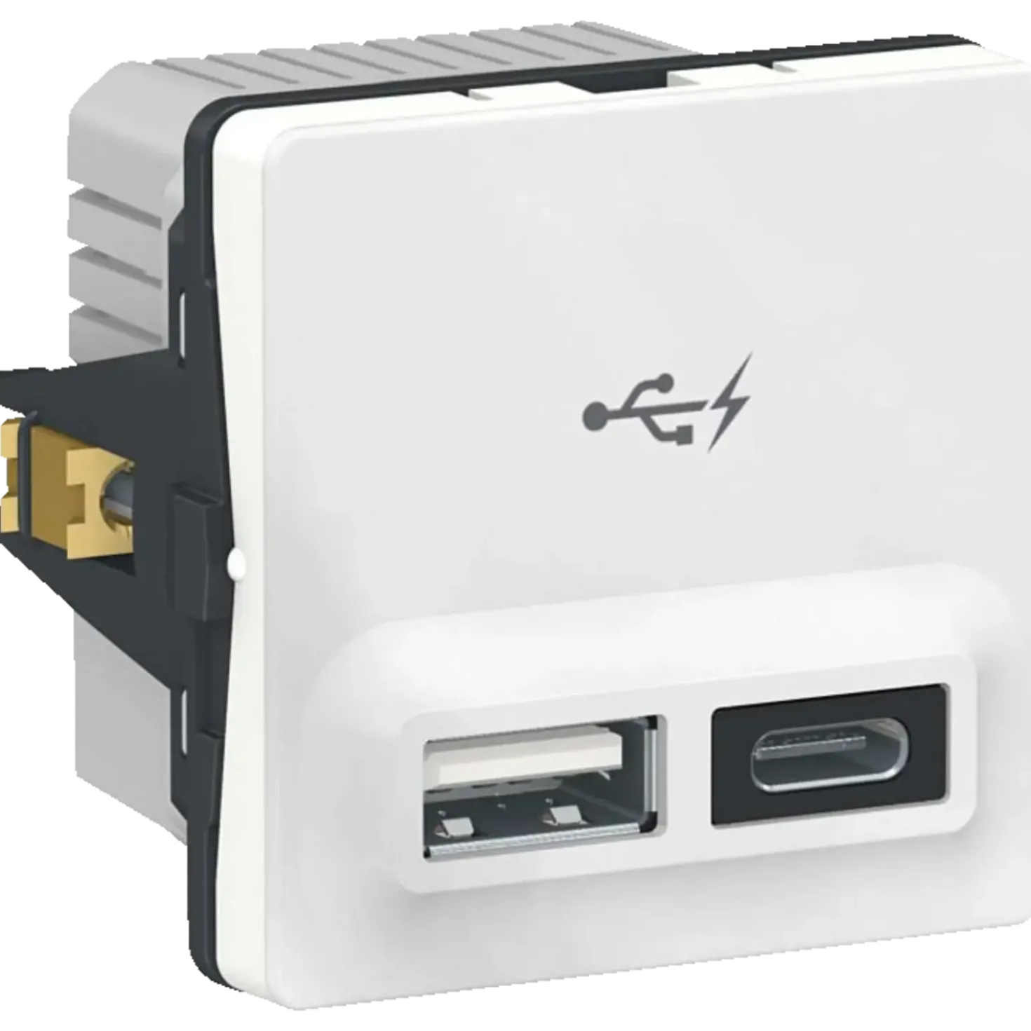 Fuga Kombi 2xUSB lader 2,4A hvid