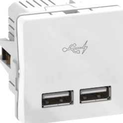Fuga 2xUSB lader 2,1A hvid