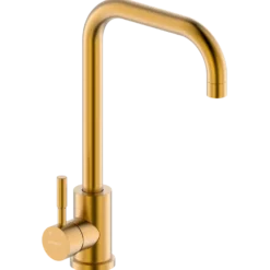Geyser Bravo L køkkenarmatur rustfrit stål mat guld