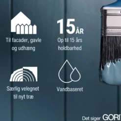 GORI 612 dækkende træbeskyttelse hvid RAL 9010 5 L