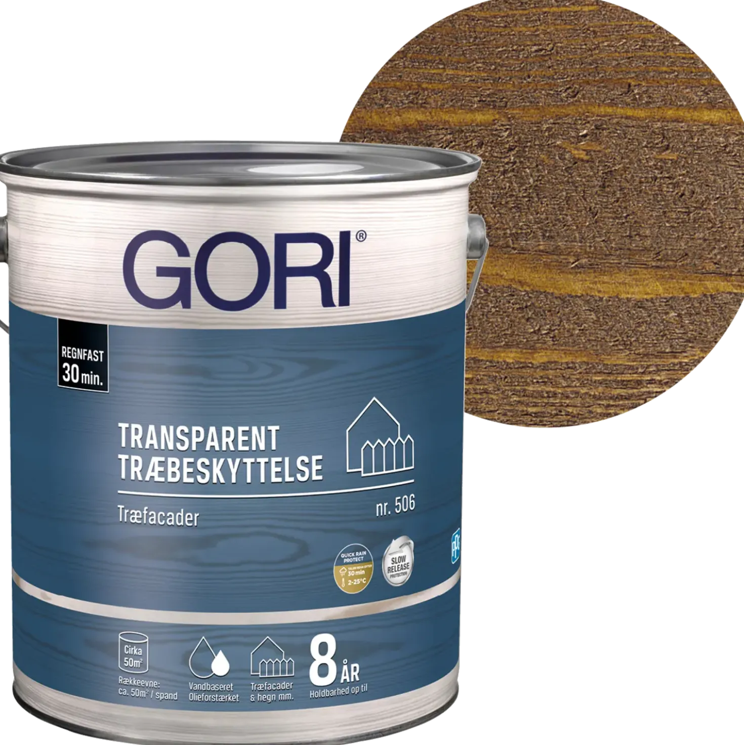 GORI 506 transparent træbeskyttelse nød 5 L