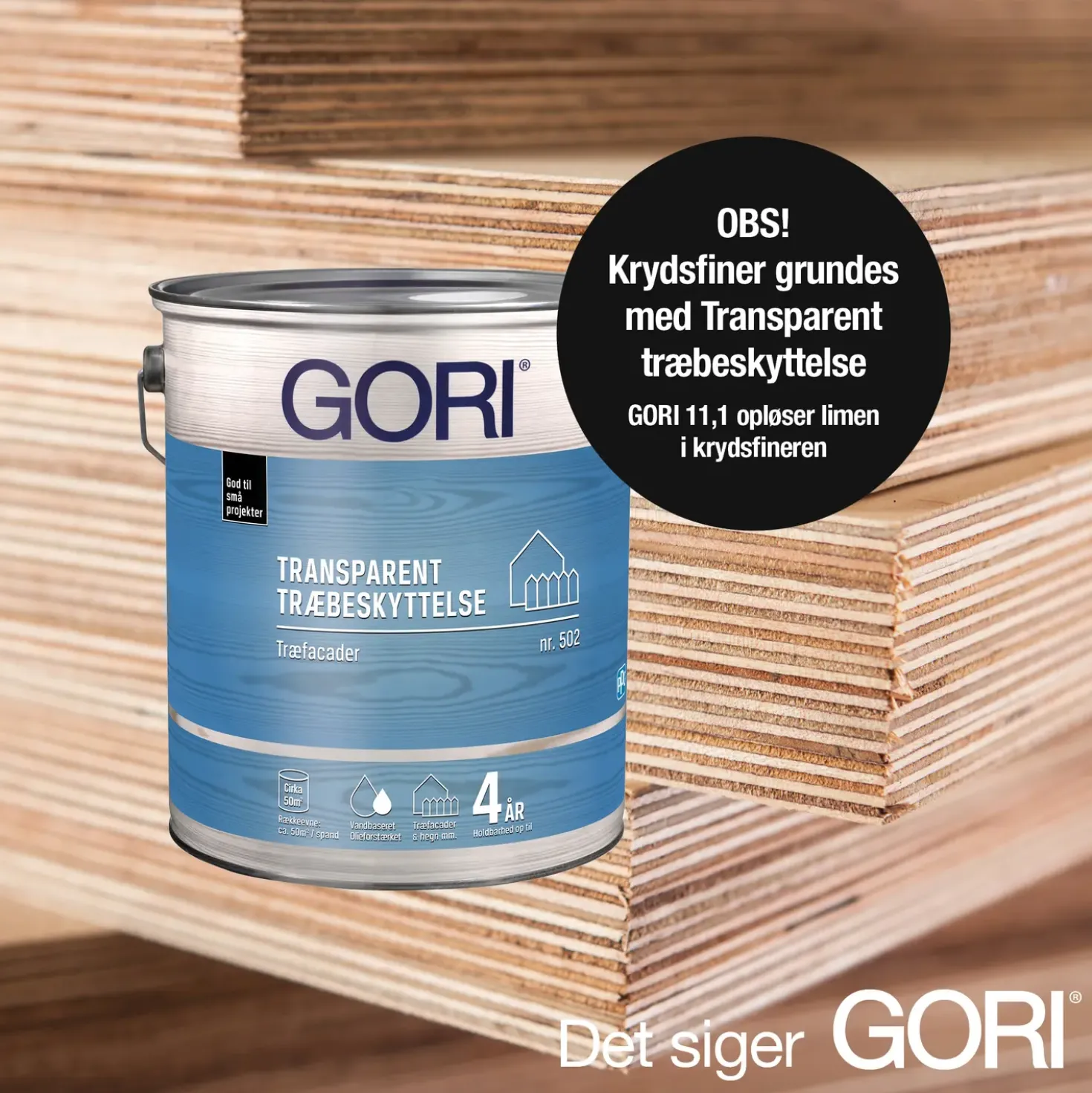 GORI 502 transparent træbeskyttelse mahogni 5 L
