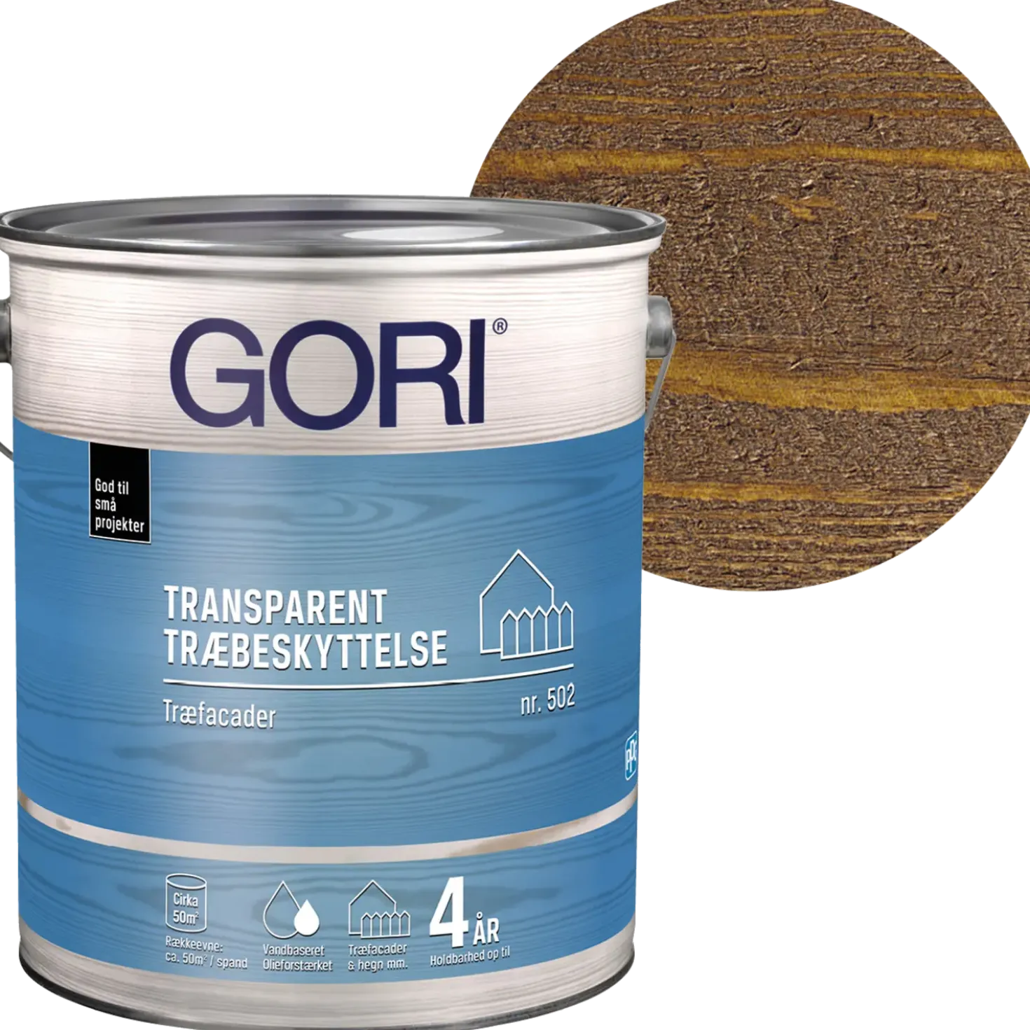 GORI 502 transparent træbeskyttelse nød 5 L