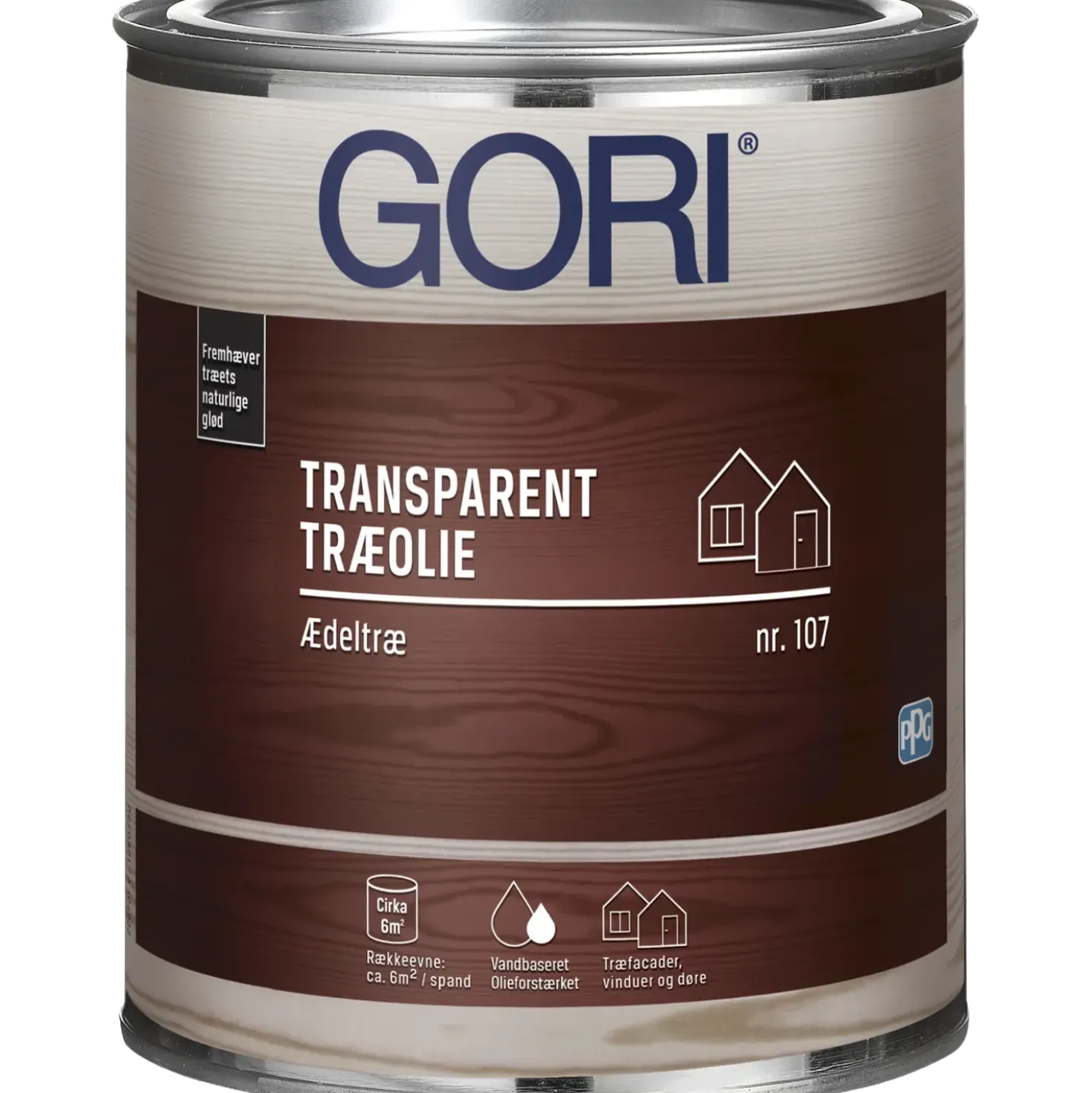 GORI 107 transparent træolie til ædeltræ 0,75 L