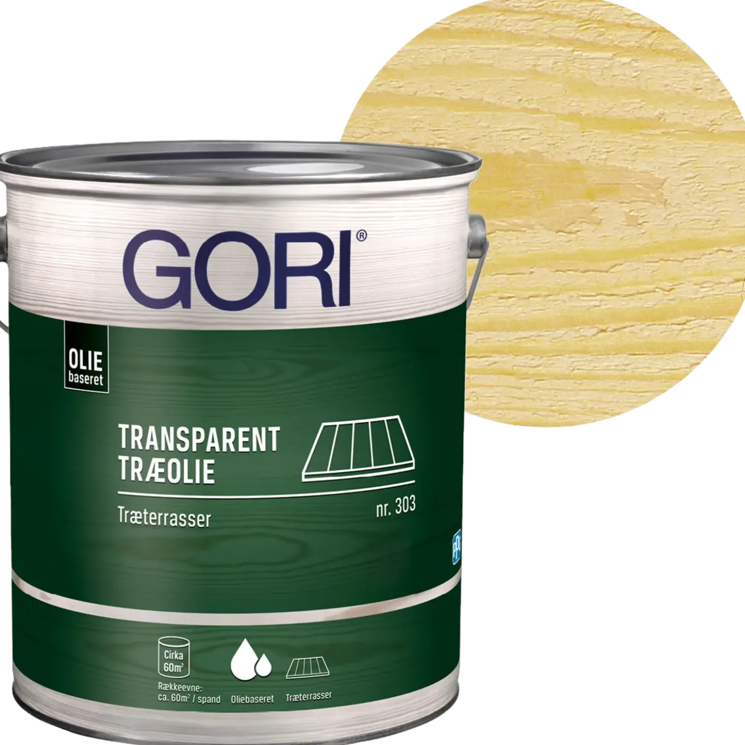 GORI 303 transparent træolie træterrasser farveløs 5 L