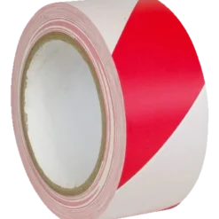 Gulvmarkeringstape 50 mm x 33 m rød/hvid