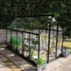 Halls ICON 6 6,1 m² sort m/3 mm hærdet glas og fundament