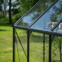 Halls ICON 8 8,1 m² sort m/3 mm hærdet glas og fundament