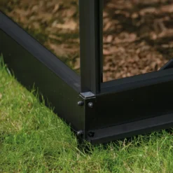 Halls ICON Planthouse 8 9.7m² sort m/3 mm hærdet glas og fundament