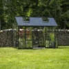 Halls ICON Planthouse 6 7,3 m² sort m/3 mm hærdet glas og fundament