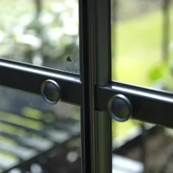 Halls ICON Planthouse 6 7,3 m² sort m/3 mm hærdet glas og fundament