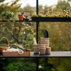 Halls Integreret Foldbar Lamelbord - ICON Gardenhouse 6, 8,6 m² (6' x 10')