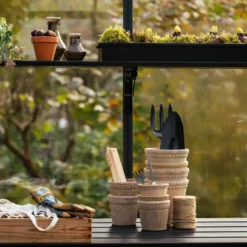 Halls integreret foldbar lamelhylde sort 1460 mm