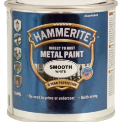Hammerite glat-effekt metalmaling hvid 250 ml