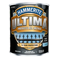Hammerite Ultima rustbeskyttelse 12 års RAL 9005 sort 0,75 L