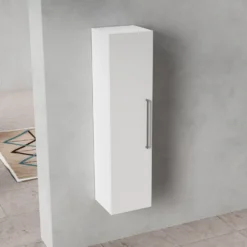 Højskab Milano 1 låge 3 hylder hvid 120x30x28 cm