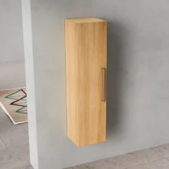 Højskab Milano 1 låge og 3 hylder eg, 120x30x28 cm