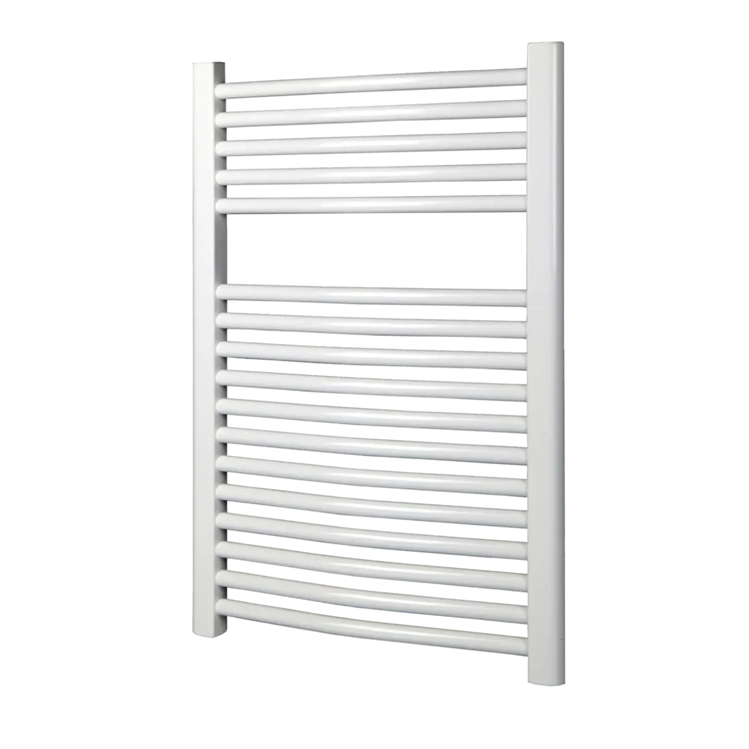 Håndklædetørrer i buet design 500x800 mm hvid