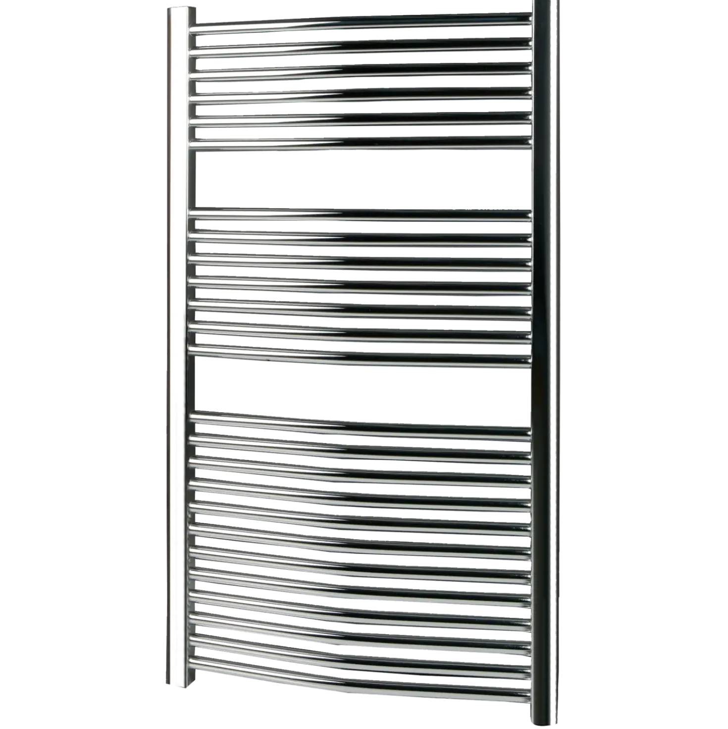 Håndklædetørrer i buet design 600x1200 mm krom