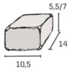 IBF Holmegaardsten®, Halve, 10x10,5x7 cm, antracit