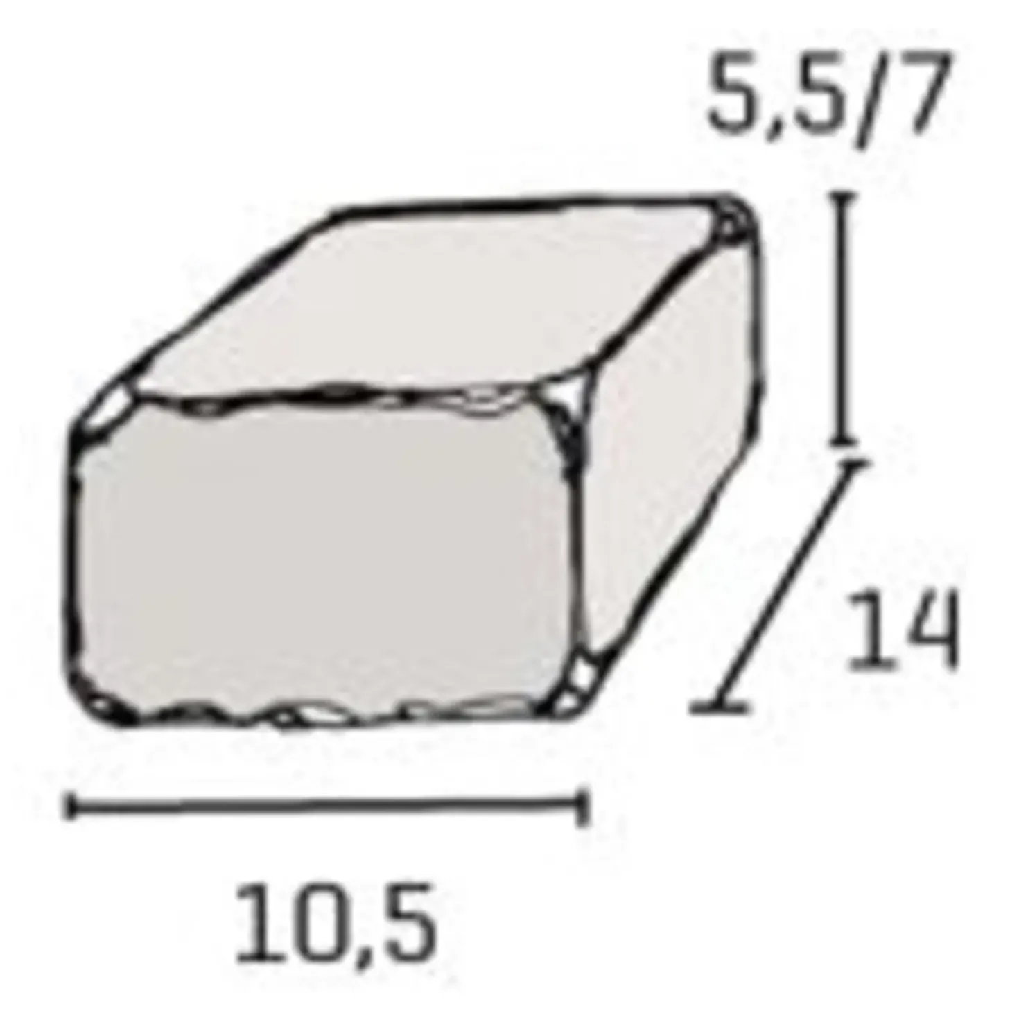 IBF Holmegaardsten®, Halve, 10x10,5x7 cm, antracit
