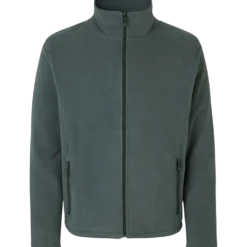 ID herre mikrofleece cardigan grå str. 2XL