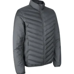 ID 0896 herre padded jakke stretch silver grey str. S