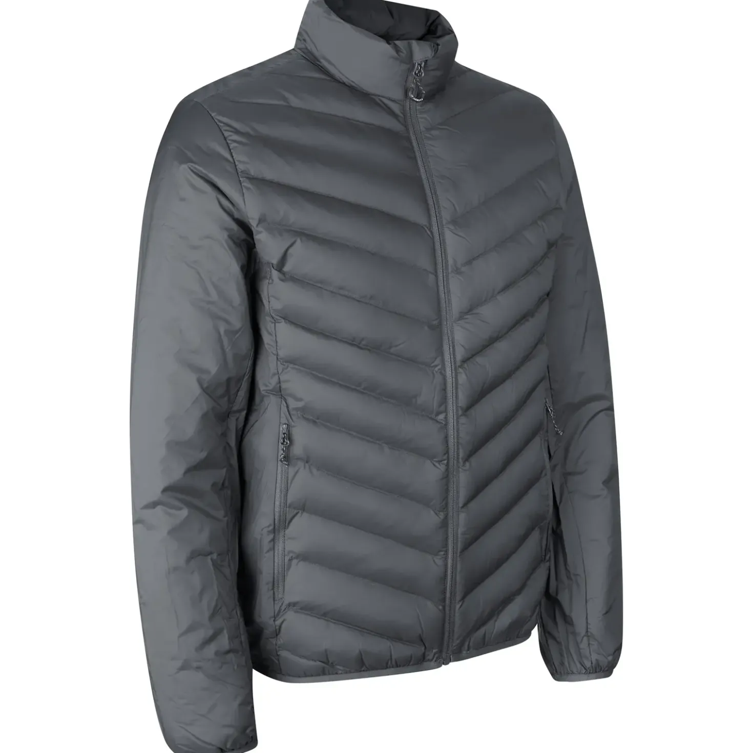 ID 0896 herre padded jakke stretch silver grey str. S