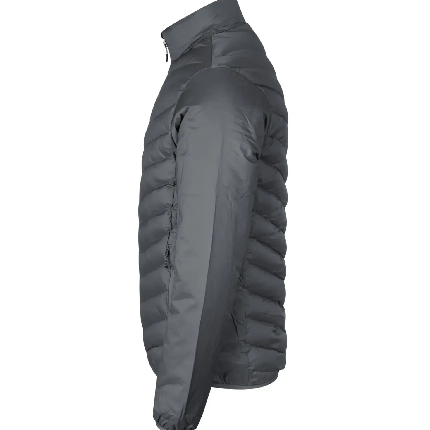 ID 0896 herre padded jakke stretch silver grey str. S