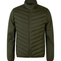 ID herre padded jakke stretch oliven str. M