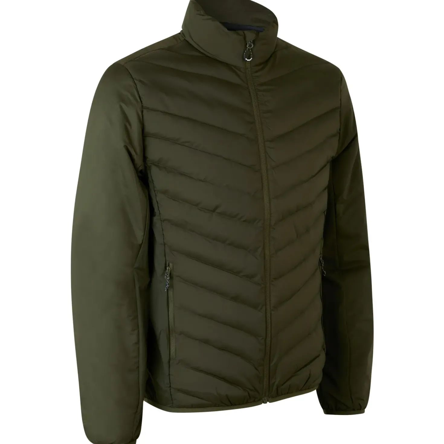 ID herre padded jakke stretch oliven str. M