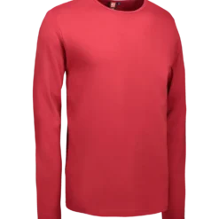 ID Interlock herre langærmet t-shirt rød str. M