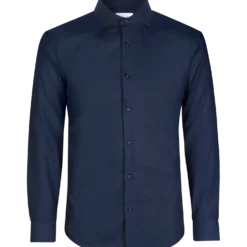 ID Seven Seas Fine Twill modern fit skjorte herre navy str. XL