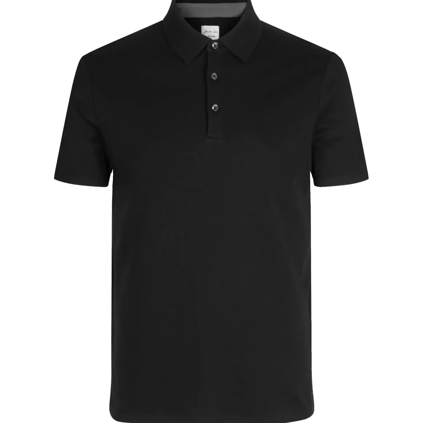 ID Seven Seas herre poloshirt sort str. 2XL