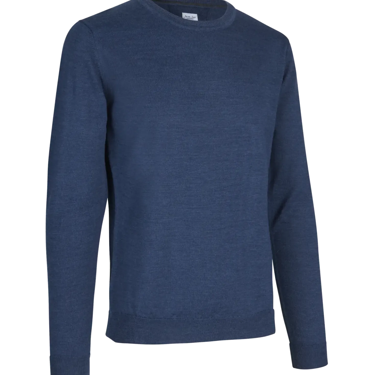 ID S650 Pullover herre blå melange str. M