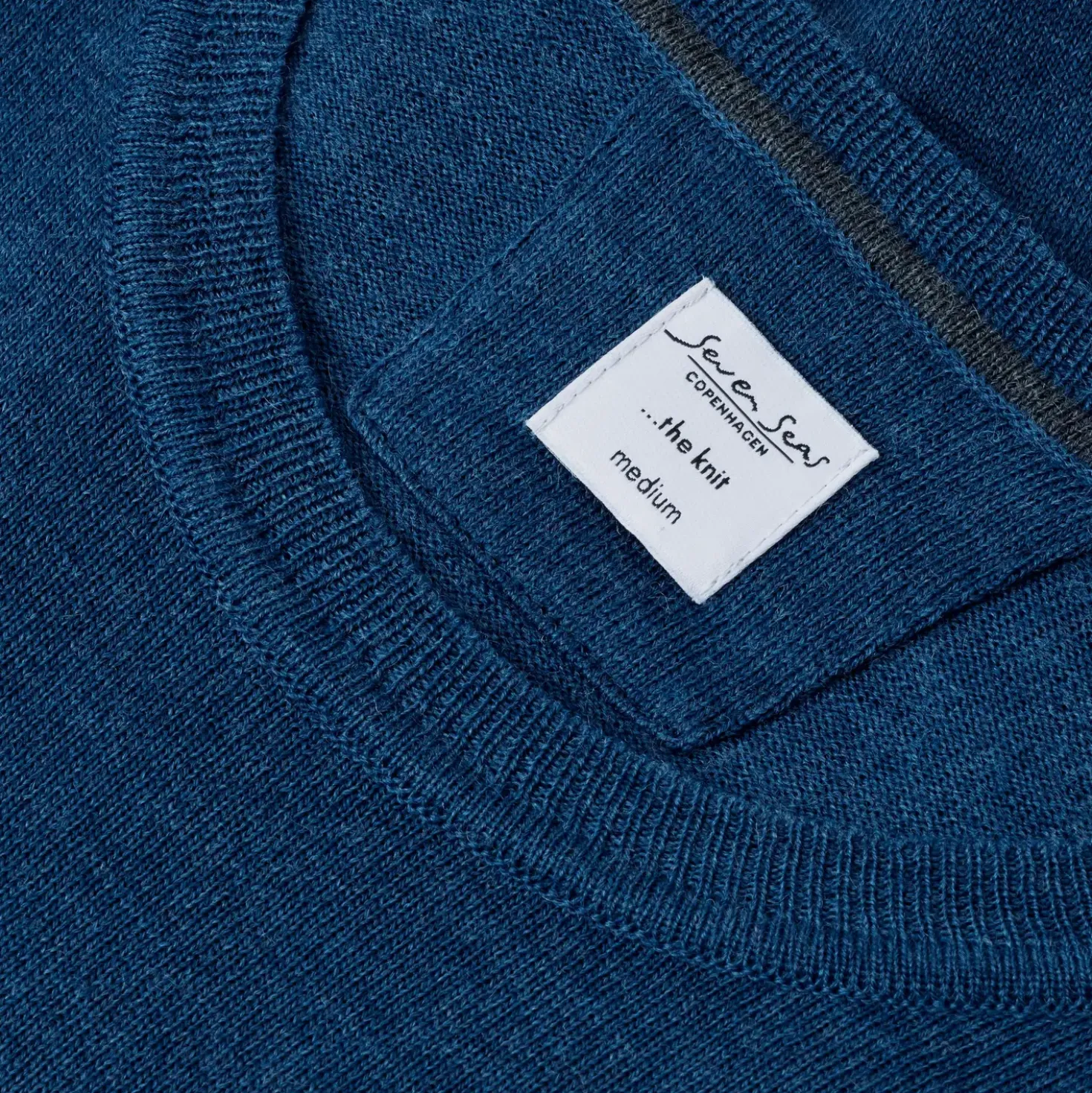 ID S650 Pullover herre blå melange str. M