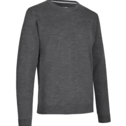 ID S650 Pullover herre mørk grå melange str. M