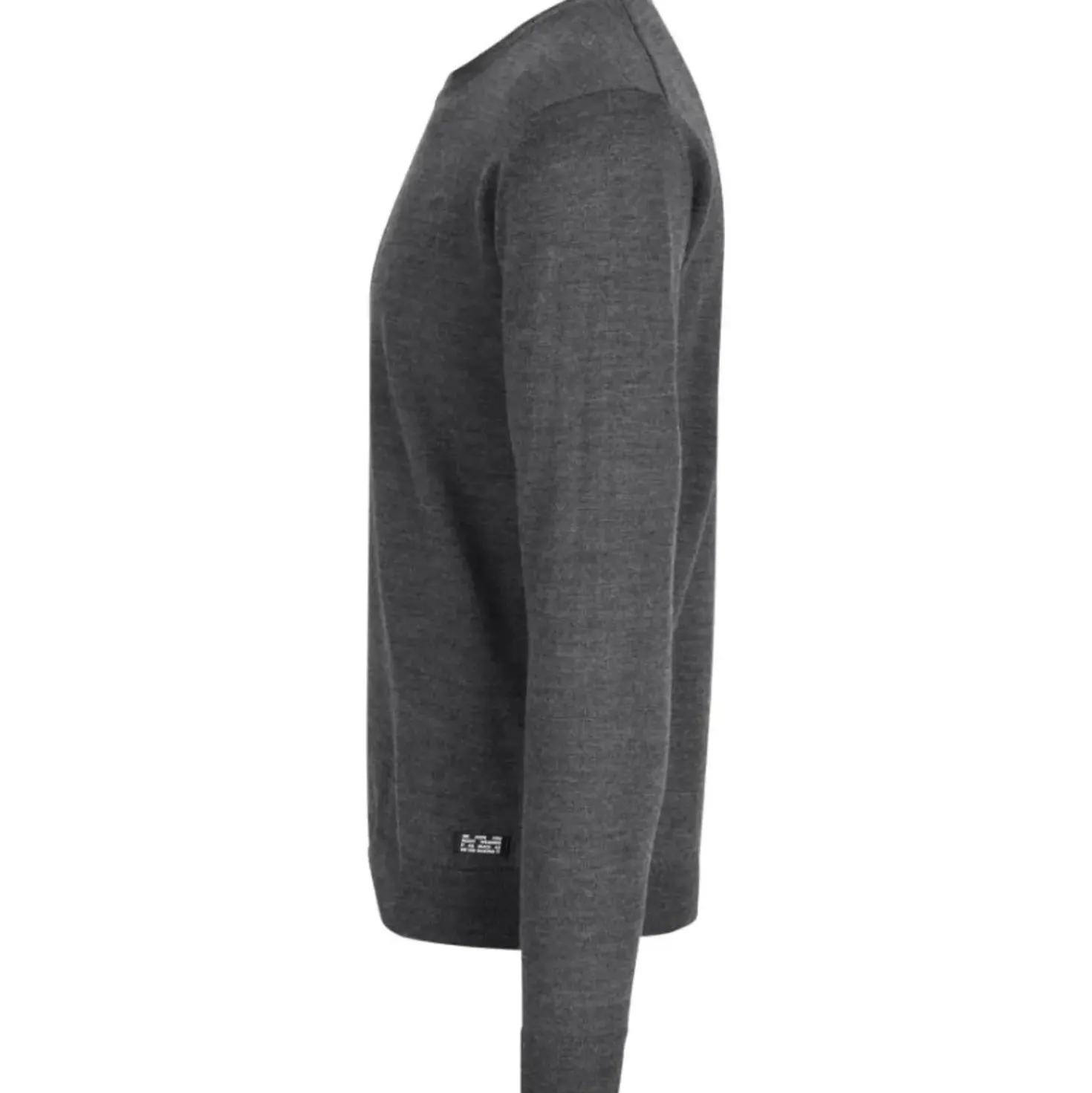 ID S650 Pullover herre mørk grå melange str. M