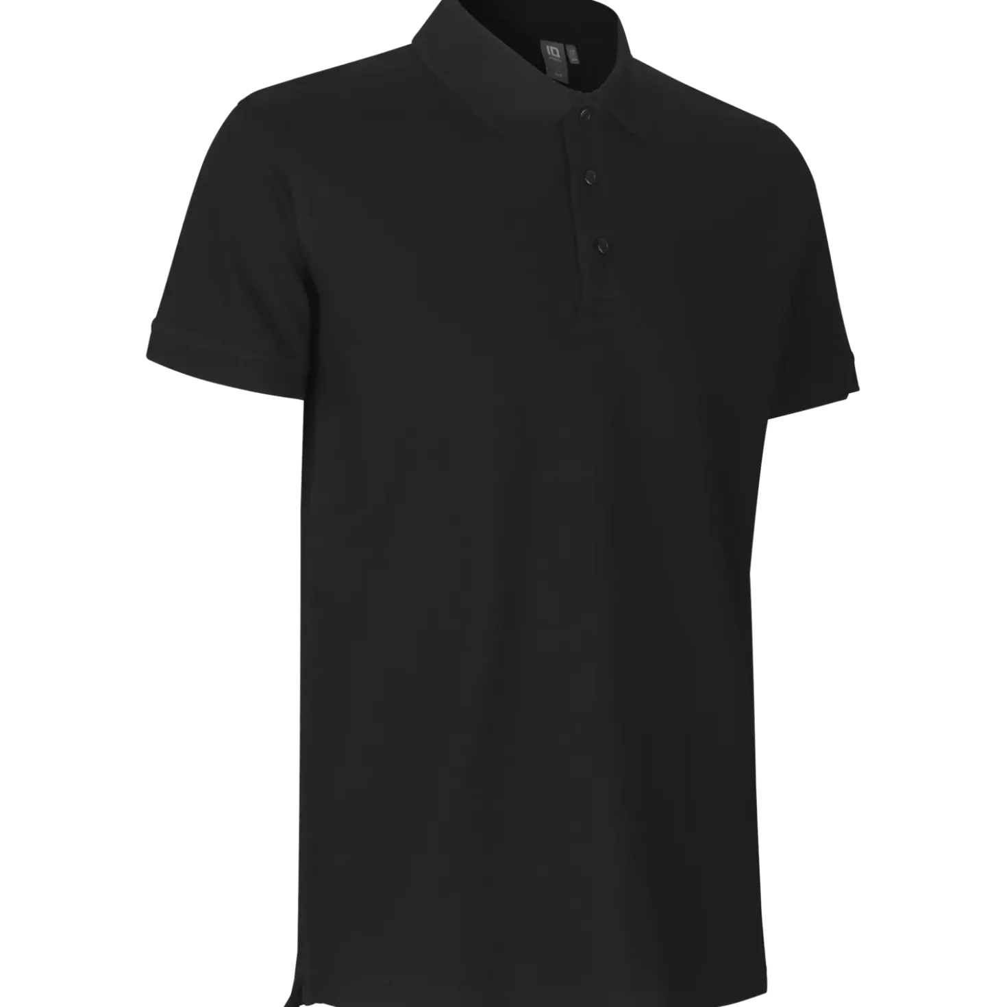 ID 0525 Stretch poloshirt sort str. L