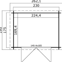 Ingo redskabsrum med dobbeltdør 3,8 m²