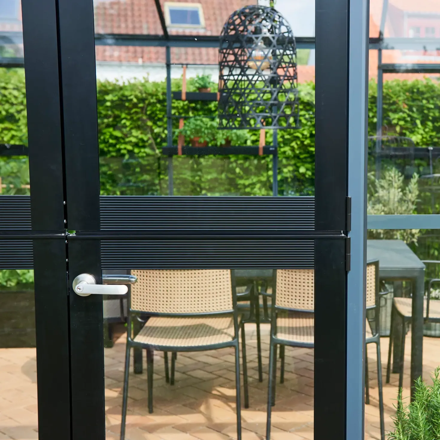 Juliana Gran Oase drivhus 13 m² antracit/sort m/3 mm hærdet glas